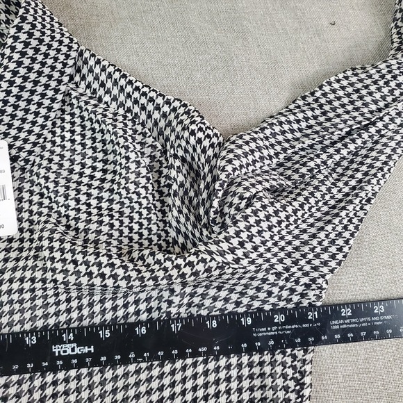 BROOKS BROTHERS Shirt Womens Small Relaxed Houndstooth Blouse Chiffon New - Picture 15 of 16